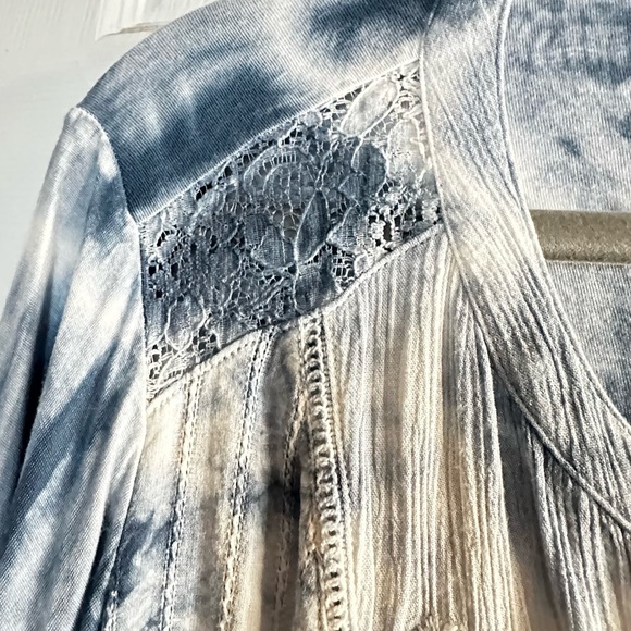 American Vintage blue tie-dye 1X shirt - Picture 3 of 6